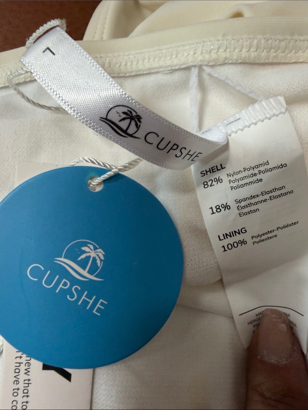 Cupshe Cream Ruffle V-Neck Bikini Set - Picture 6 of 6
